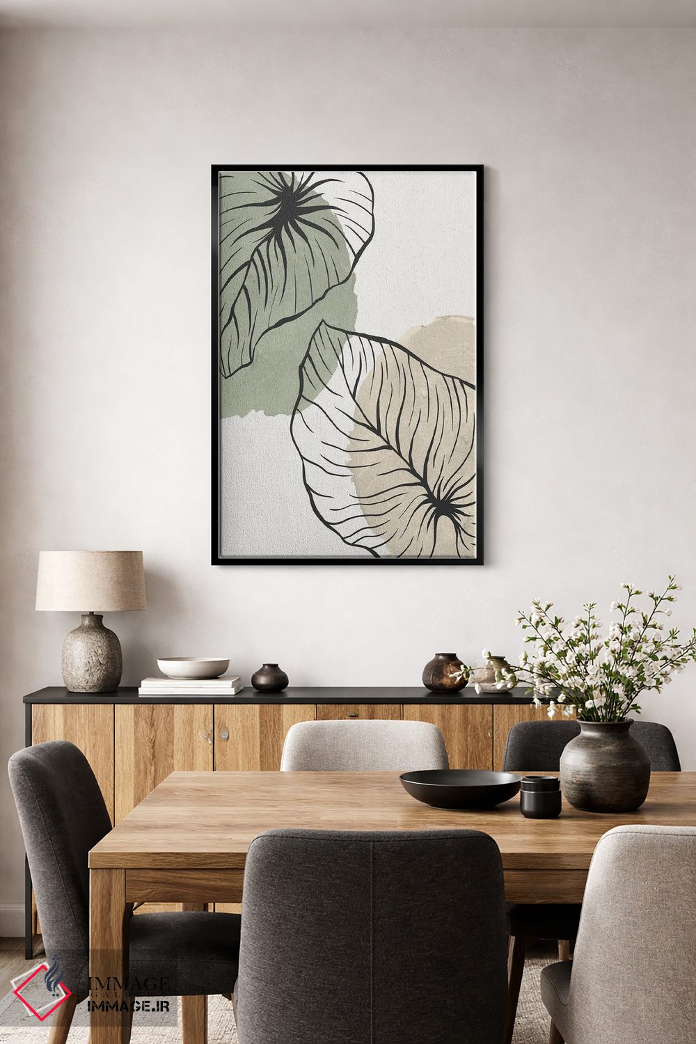 تابلو مینیمال ارگانیک های نخل ۱ اثر کیمبرلی آلن - D3B