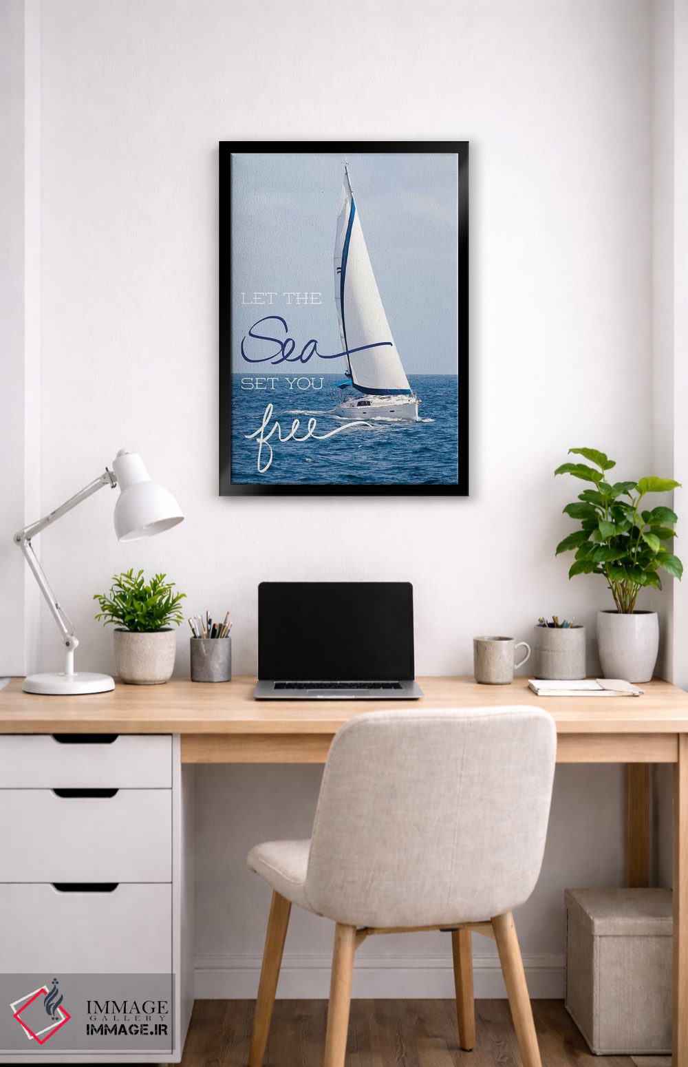 تابلو دکوراتیو بگذار دریا اثر کتی منسفیلد - D3B