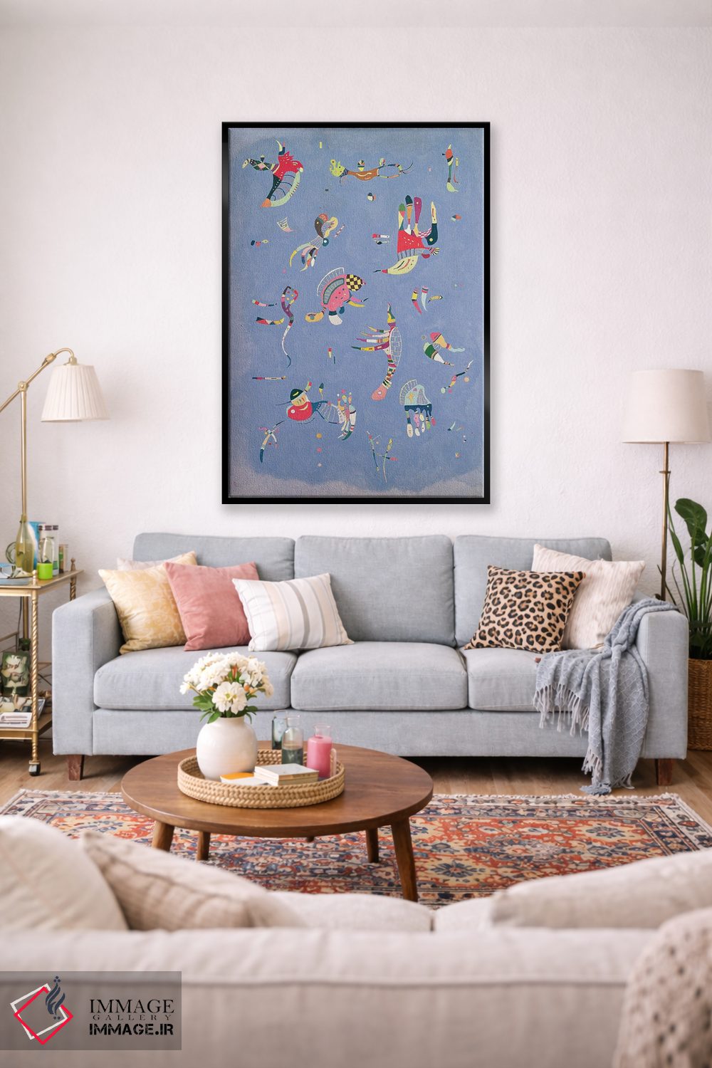 تابلو انتزاعی 1940,آبی آسمانی، ۱۹۴۰ اثر واسیلی کانباورسکی - D2B