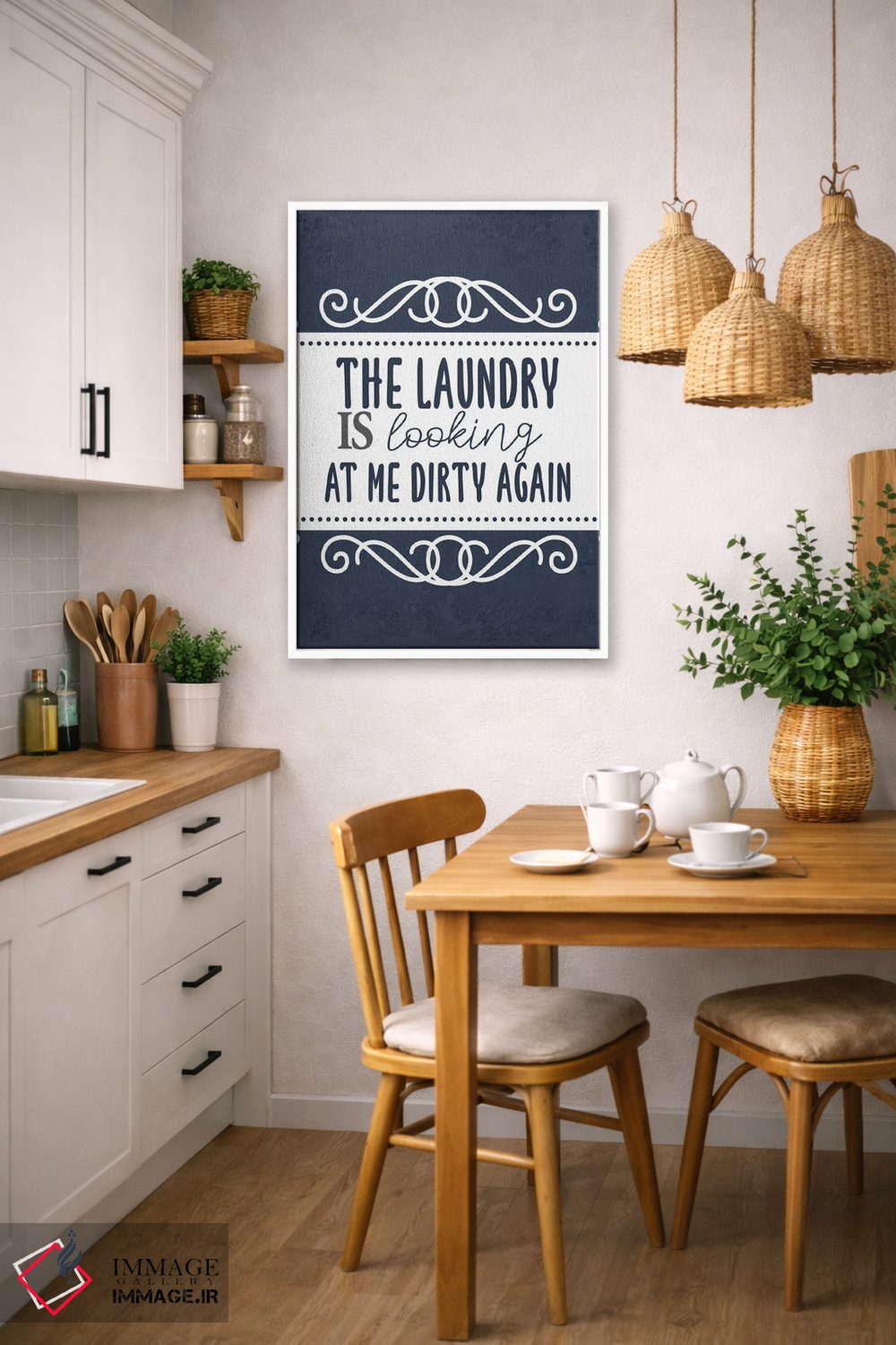 تابلو دکوراتیو رختشویی امروز III اثر کیمبرلی آلن - D5W