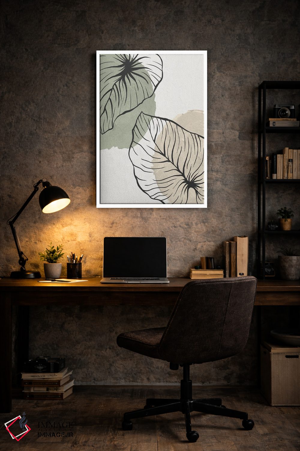 تابلو مینیمال ارگانیک های نخل ۱ اثر کیمبرلی آلن - D6W