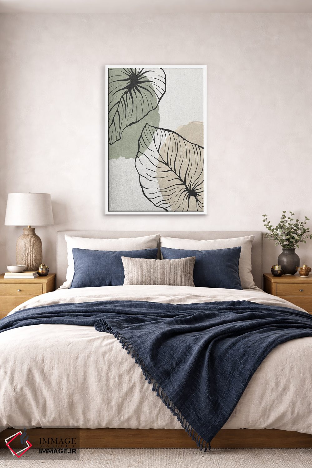 تابلو مینیمال ارگانیک های نخل ۱ اثر کیمبرلی آلن - D5W