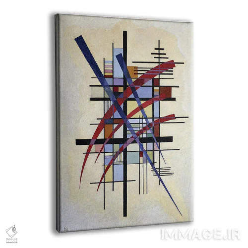 تابلو انتزاعی 1927,نشانه با همراهی، ۱۹۲۷ اثر واسیلی کانباورسکی - نمای پرسپکتیو محصول