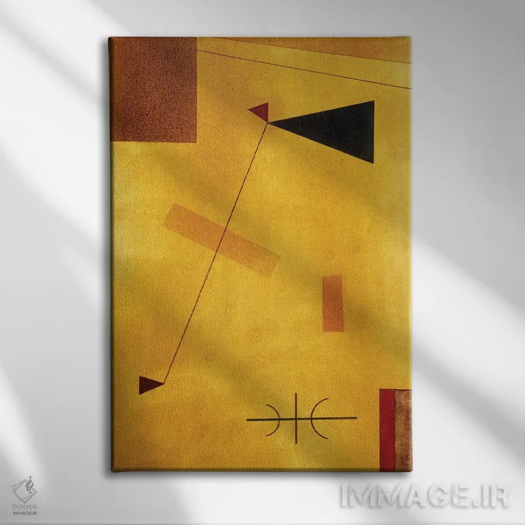 تابلو انتزاعی 1929,خارج از وزن اثر واسیلی کانباورسکی - نمای روبهرو روی دیوار