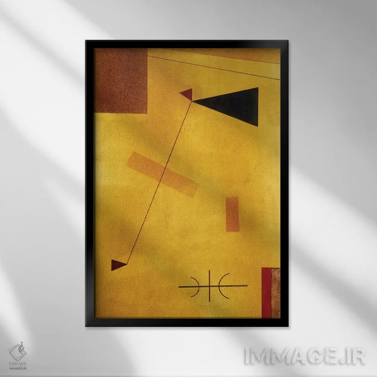 تابلو انتزاعی 1929,خارج از وزن اثر واسیلی کانباورسکی - نمای قابدار مشکی