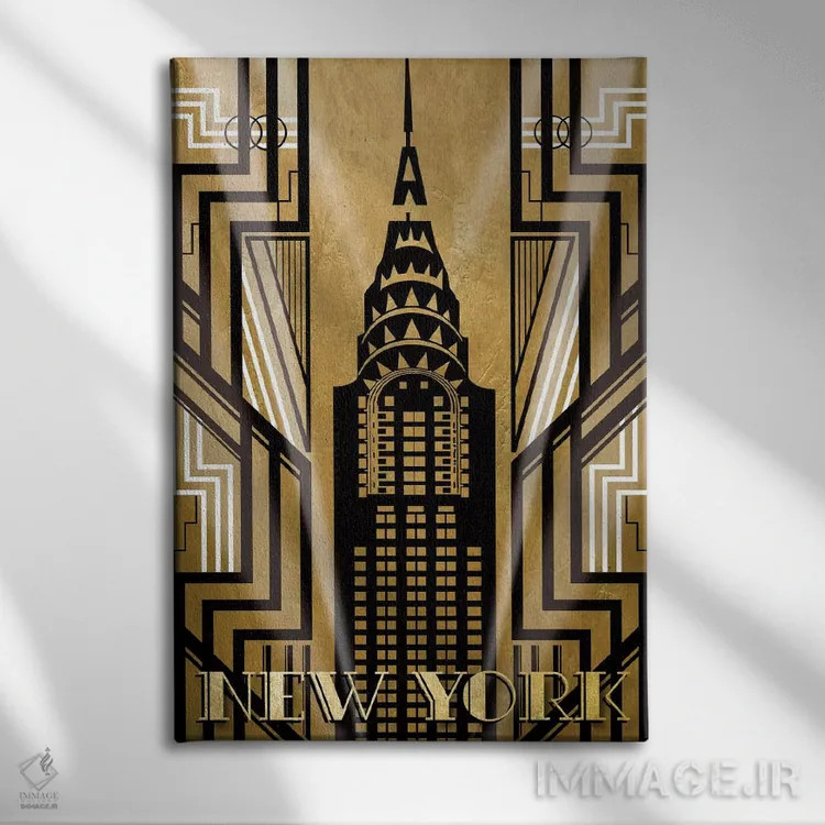 تابلو دکوراتیو دکور نیویورک اثر کاترینا کراون - نمای روبهرو روی دیوار