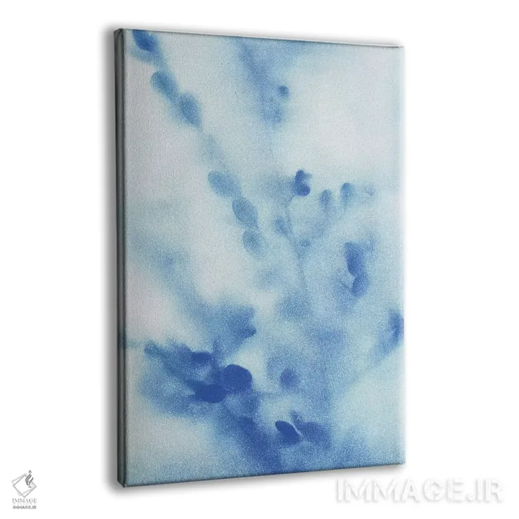 تابلو انتزاعی گل های دشت مه آلود شماره ۳ اثر کاترینا کراون - نمای پرسپکتیو محصول