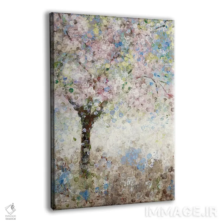 تابلو دکوراتیو شکوفه های گیلاس شماره ۱ اثر کاترینا کراون - نمای پرسپکتیو محصول