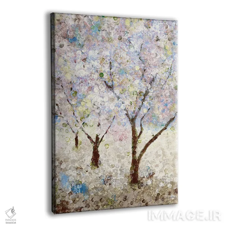 تابلو دکوراتیو شکوفه های گیلاس شماره ۲ اثر کاترینا کراون - نمای پرسپکتیو محصول