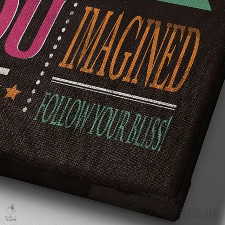 تابلو دکوراتیو با اعتماد به نفس پیش برو اثر استر کی - نمای نزدیک بافت بوم