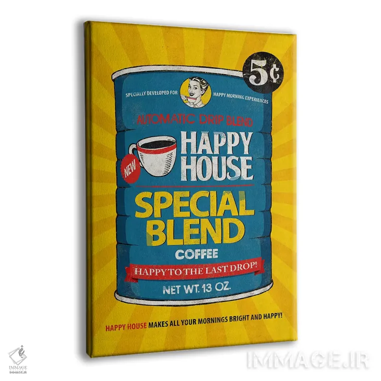 تابلو دکوراتیو خانه خوشحال اثر استر کی - نمای پرسپکتیو محصول