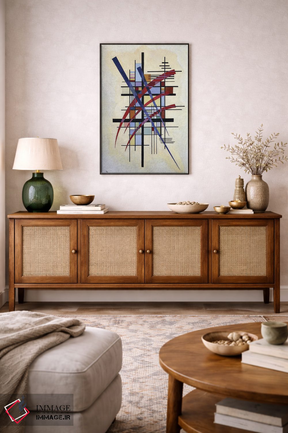 تابلو انتزاعی 1927,نشانه با همراهی، ۱۹۲۷ اثر واسیلی کانباورسکی - D5B