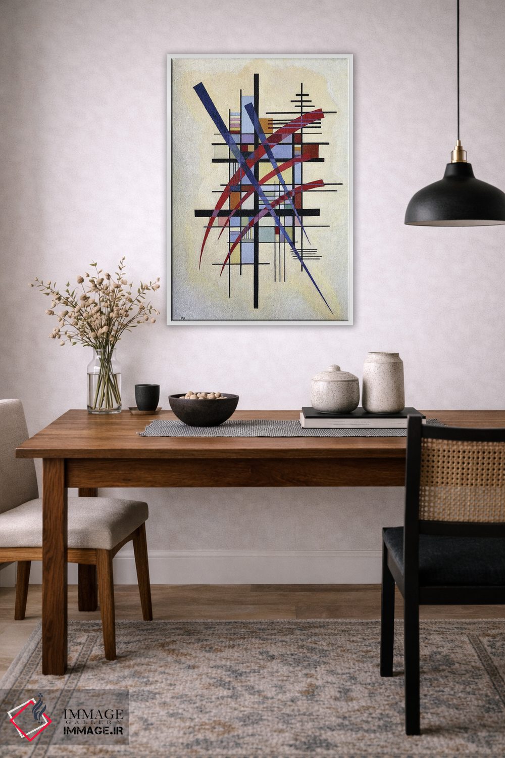 تابلو انتزاعی 1927,نشانه با همراهی، ۱۹۲۷ اثر واسیلی کانباورسکی - D4W