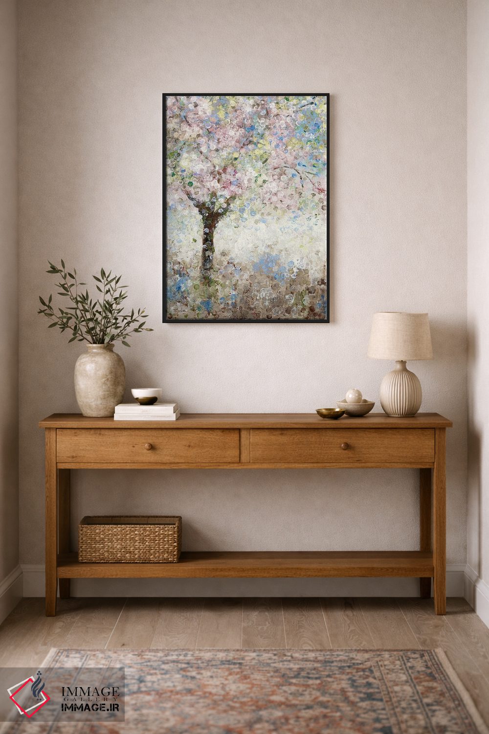 تابلو دکوراتیو شکوفه های گیلاس شماره ۱ اثر کاترینا کراون - D1B