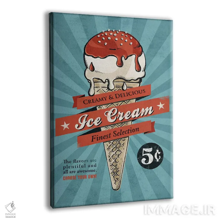 تابلو دکوراتیو بستنی اثر استر کی - نمای پرسپکتیو محصول