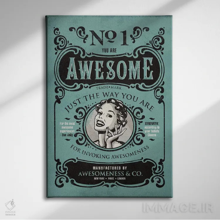 تابلو دکوراتیو شگفت انگیزی اثر استر کی - نمای روبهرو روی دیوار