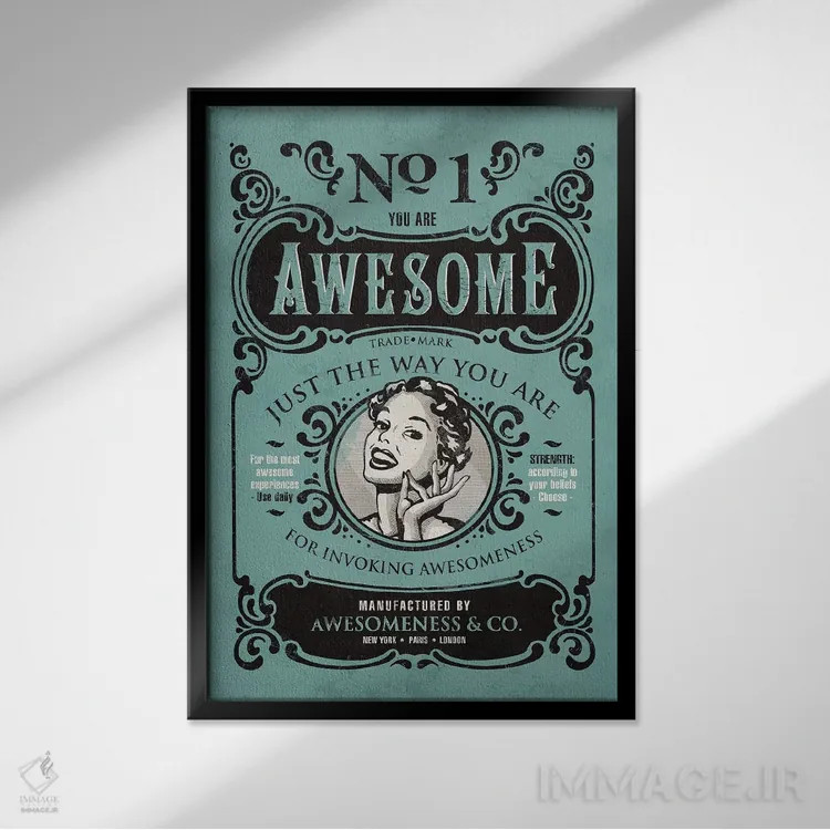 تابلو دکوراتیو شگفت انگیزی اثر استر کی - نمای قابدار مشکی