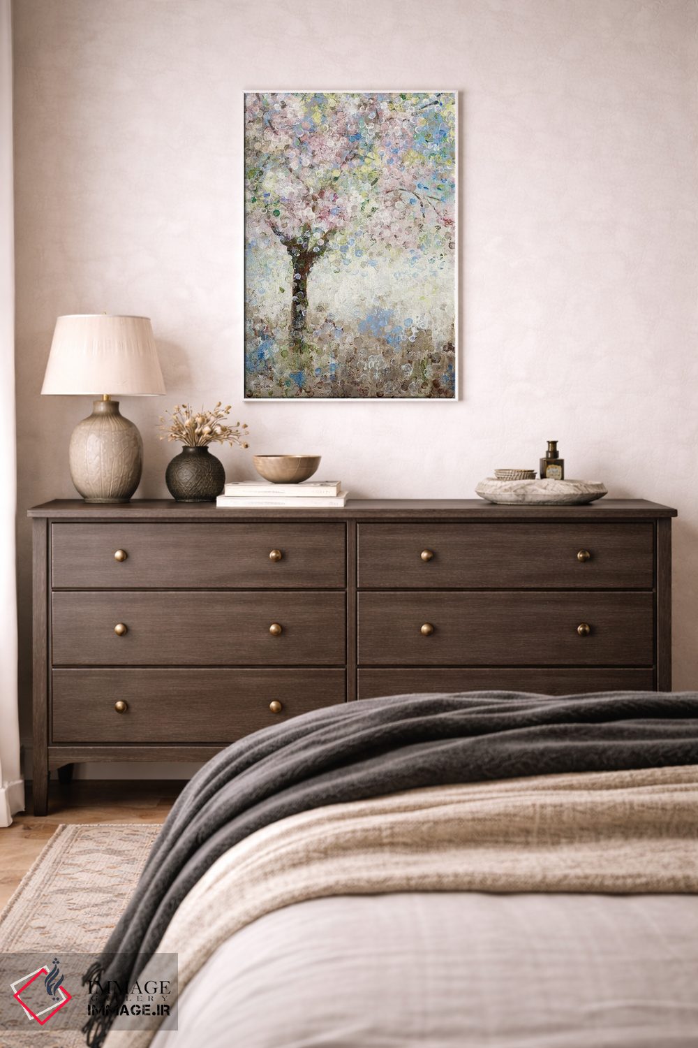 تابلو دکوراتیو شکوفه های گیلاس شماره ۱ اثر کاترینا کراون - D3W