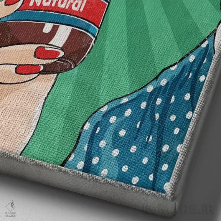 تابلو دکوراتیو آرامش فوری اثر استر کی - نمای نزدیک بافت بوم