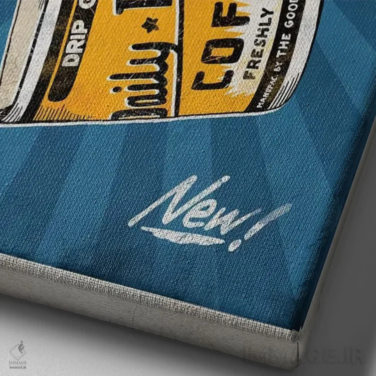 تابلو دکوراتیو شاد تا آخرین قطره اثر استر کی - نمای نزدیک بافت بوم