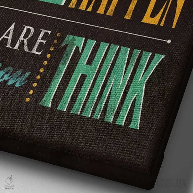 تابلو دکوراتیو آن را محقق کن اثر استر کی - نمای نزدیک بافت بوم