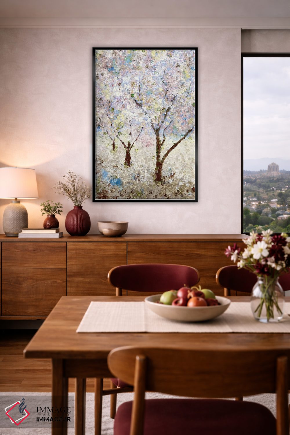 تابلو دکوراتیو شکوفه های گیلاس شماره ۲ اثر کاترینا کراون - D4B