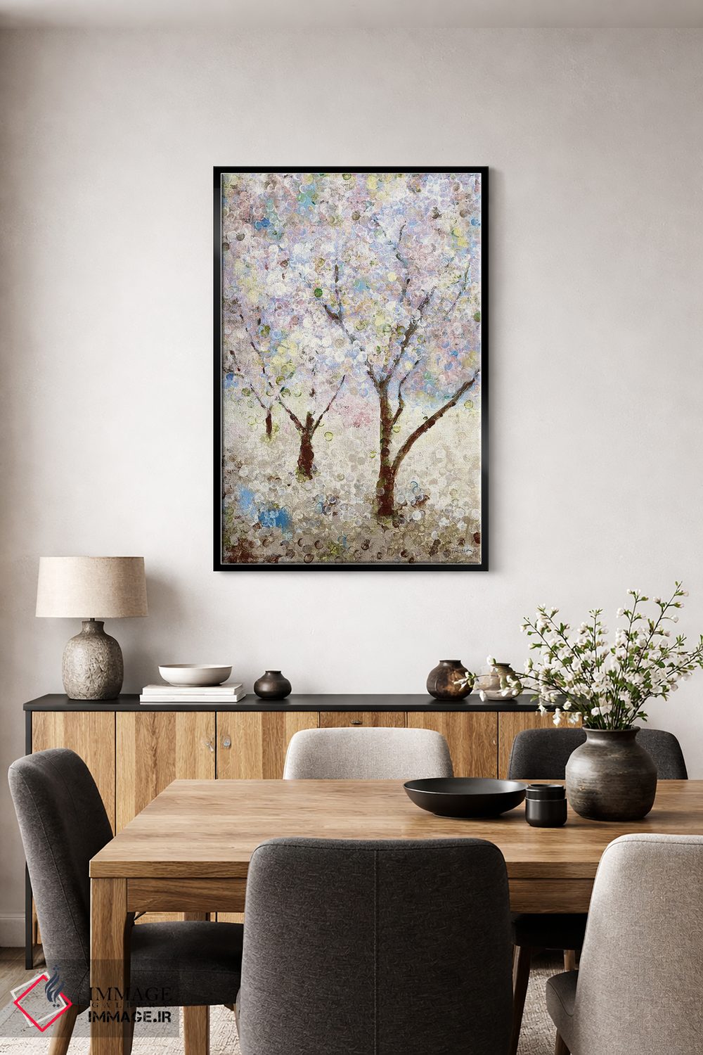 تابلو دکوراتیو شکوفه های گیلاس شماره ۲ اثر کاترینا کراون - D3B