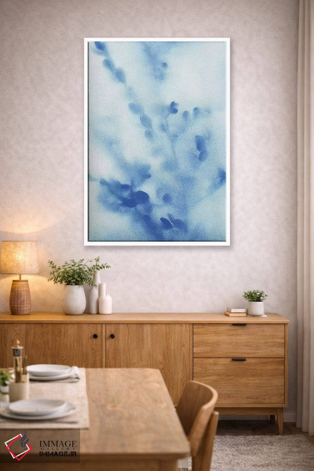 تابلو انتزاعی گل های دشت مه آلود شماره ۳ اثر کاترینا کراون - D4W