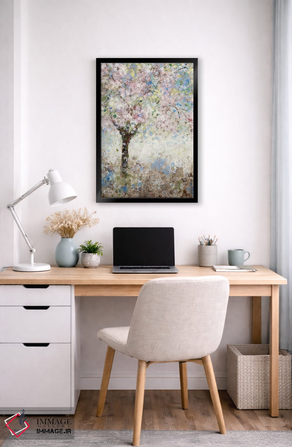 تابلو دکوراتیو شکوفه های گیلاس شماره ۱ اثر کاترینا کراون - D6B