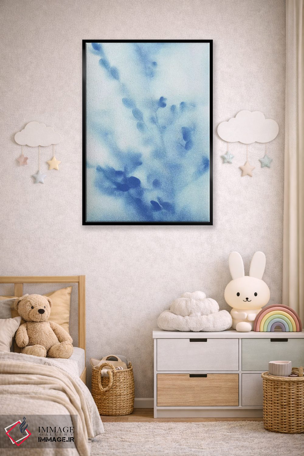 تابلو انتزاعی گل های دشت مه آلود شماره ۳ اثر کاترینا کراون - D5B