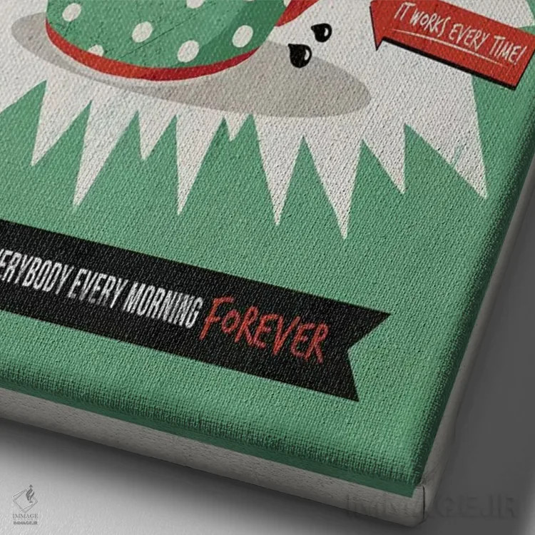 تابلو دکوراتیو نجات یافته با قهوه اثر استر کی - نمای نزدیک بافت بوم