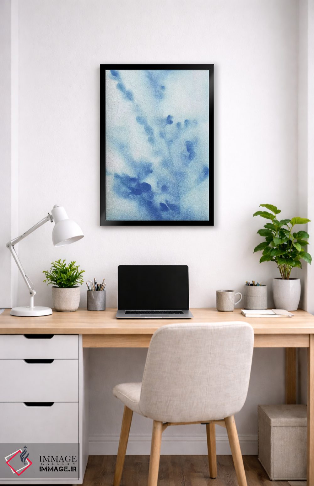 تابلو انتزاعی گل های دشت مه آلود شماره ۳ اثر کاترینا کراون - D6B