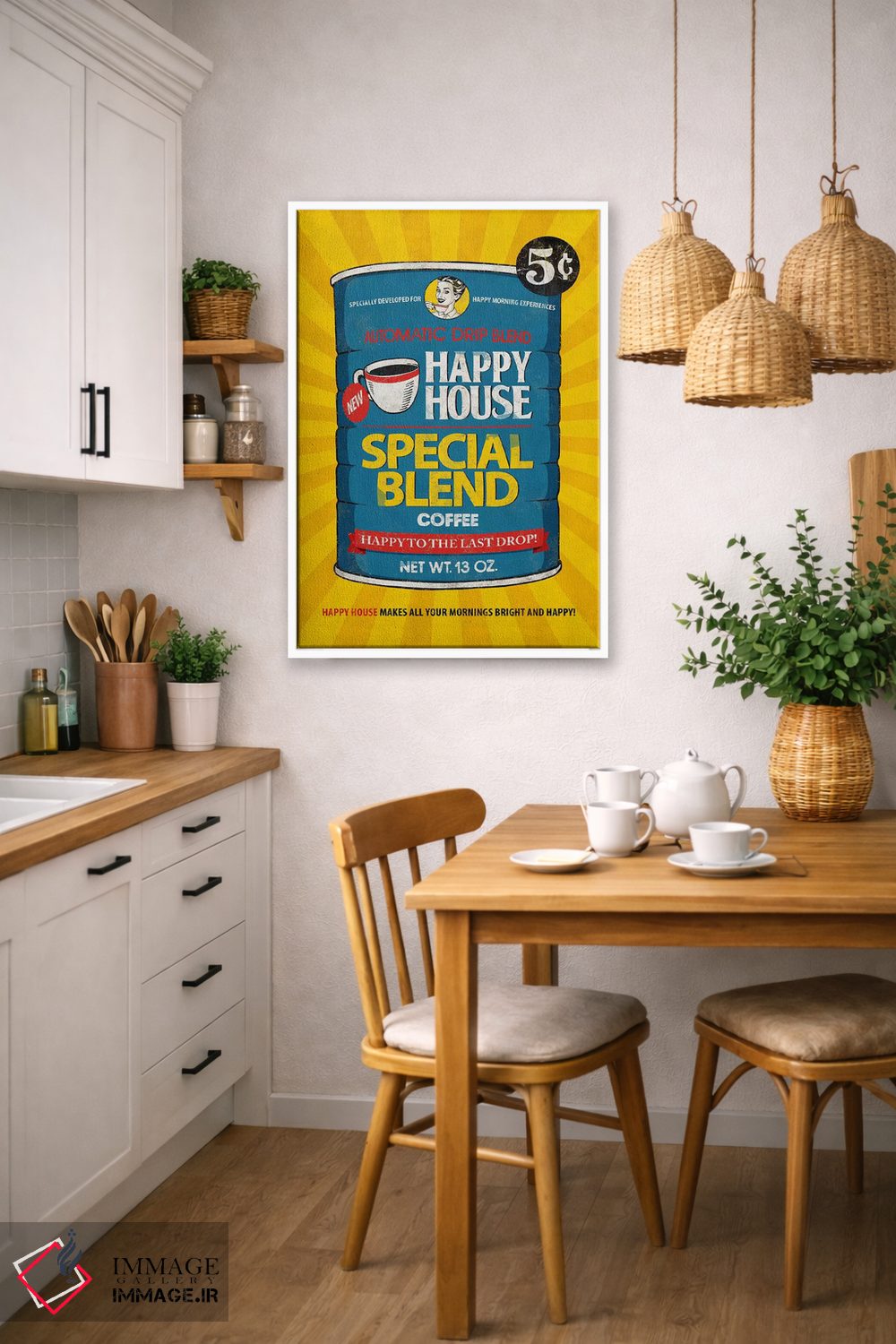 تابلو دکوراتیو خانه خوشحال اثر استر کی - D5W