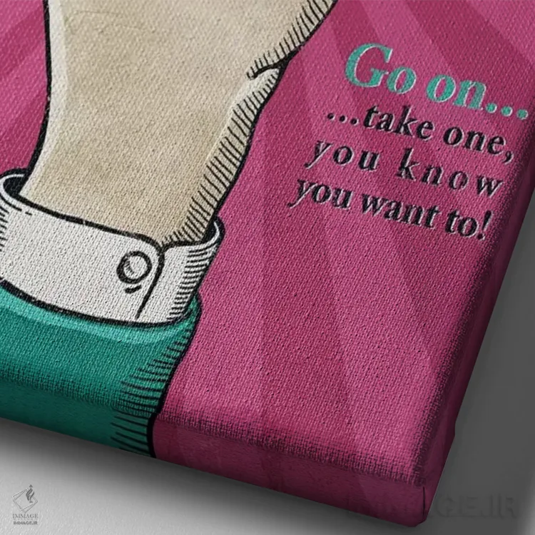 تابلو دکوراتیو به خودت برس اثر استر کی - نمای نزدیک بافت بوم