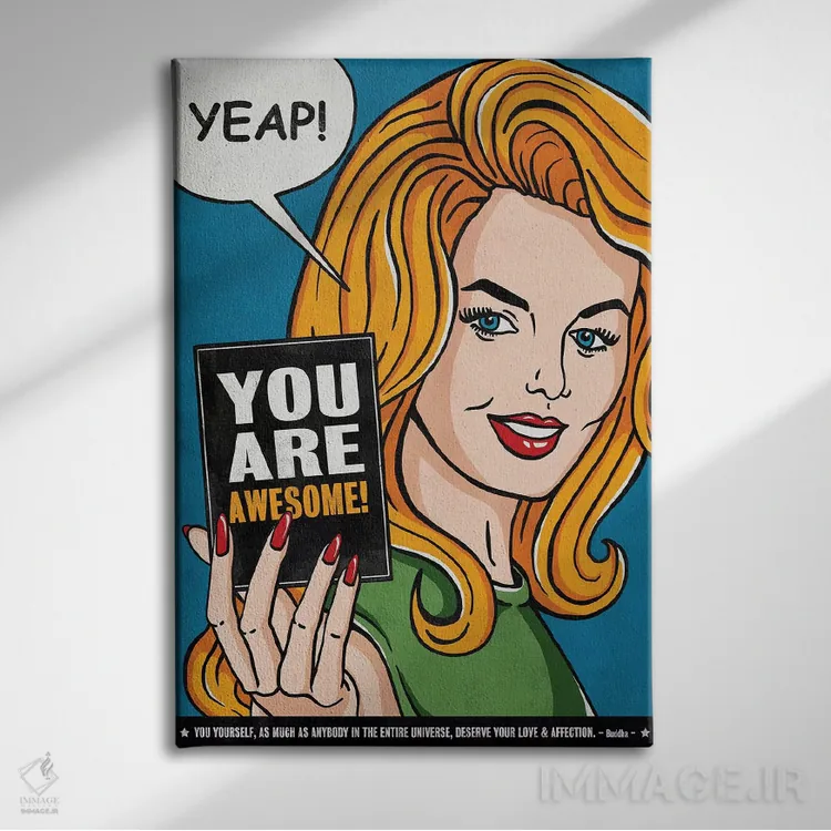 تابلو دکوراتیو تو فوق العاده ای اثر استر کی - نمای روبهرو روی دیوار