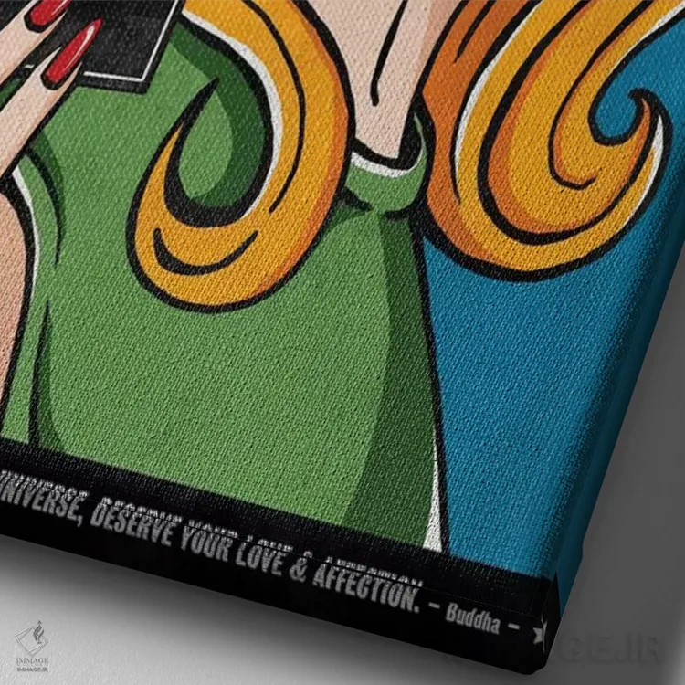 تابلو دکوراتیو تو فوق العاده ای اثر استر کی - نمای نزدیک بافت بوم