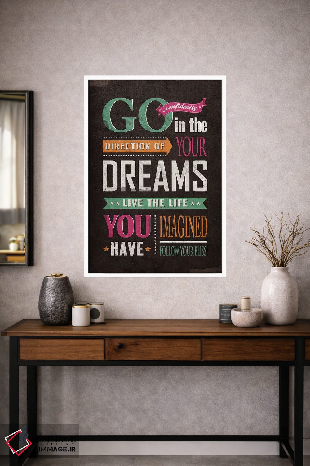 تابلو دکوراتیو با اعتماد به نفس پیش برو اثر استر کی - D1W