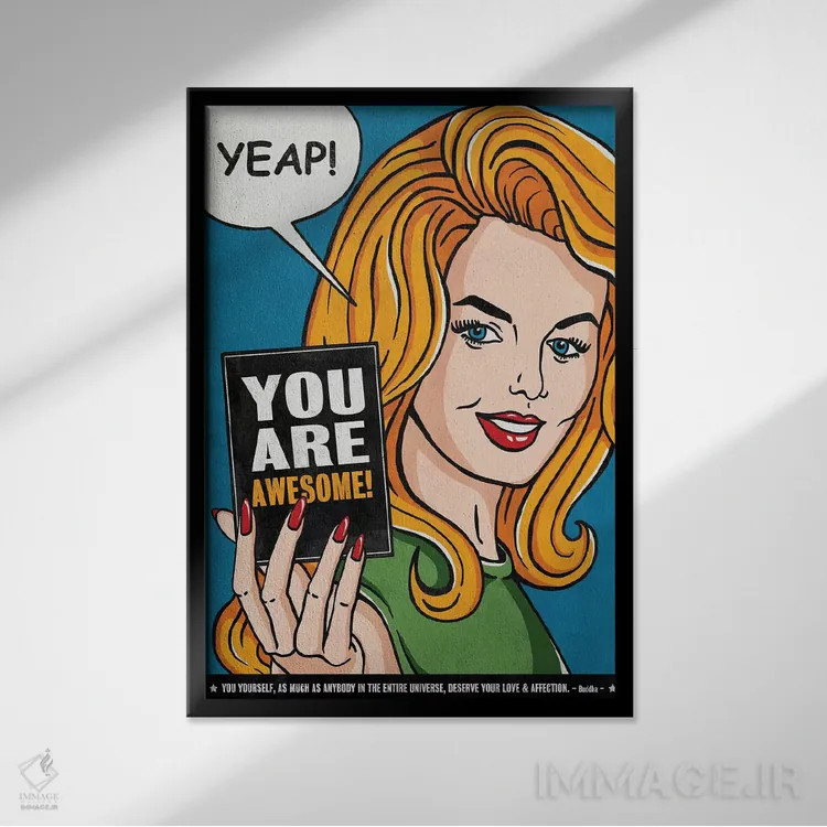 تابلو دکوراتیو تو فوق العاده ای اثر استر کی - نمای قابدار مشکی