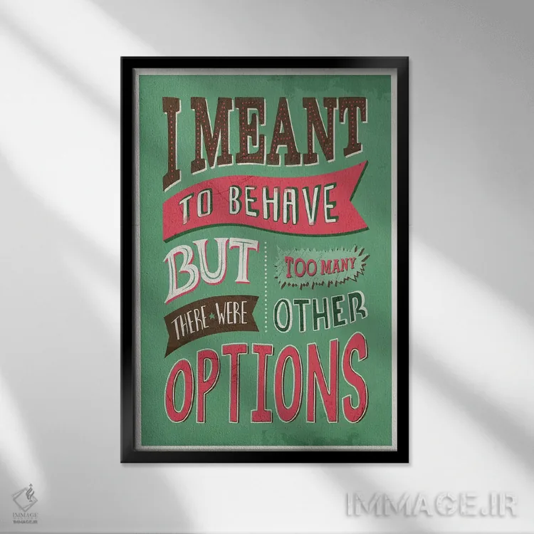 تابلو دکوراتیو گزینه های بیش از حد اثر استر کی - نمای قابدار مشکی