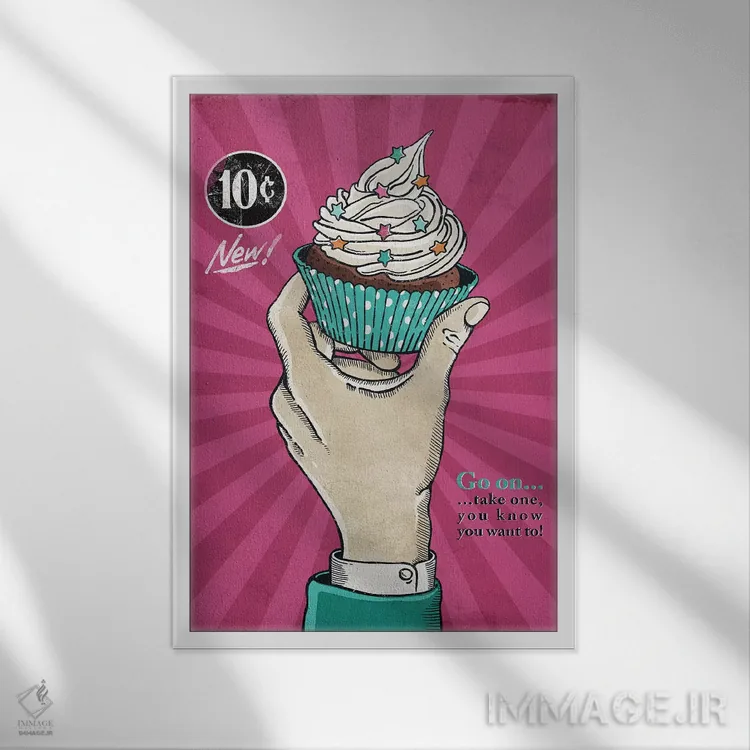 تابلو دکوراتیو به خودت برس اثر استر کی - نمای قابدار سفید