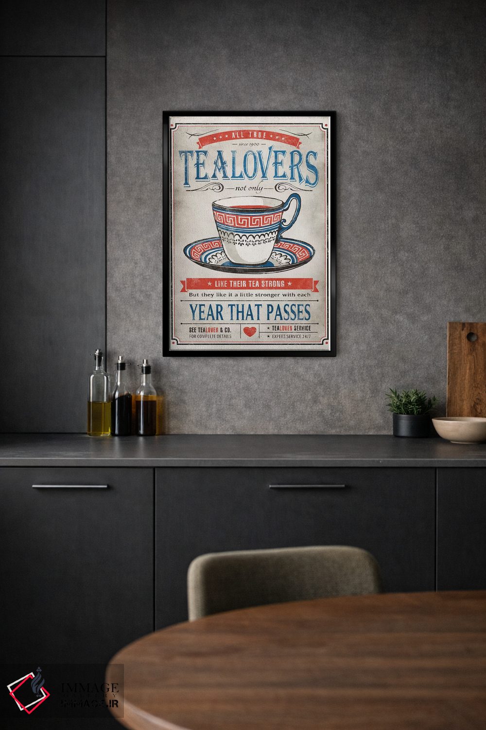 تابلو دکوراتیو دوستداران چای اثر استر کی - D1B