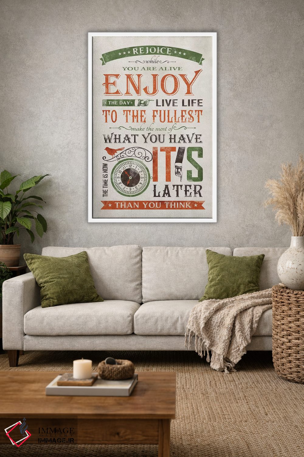 تابلو دکوراتیو اکنون زمانش است اثر استر کی - D1W