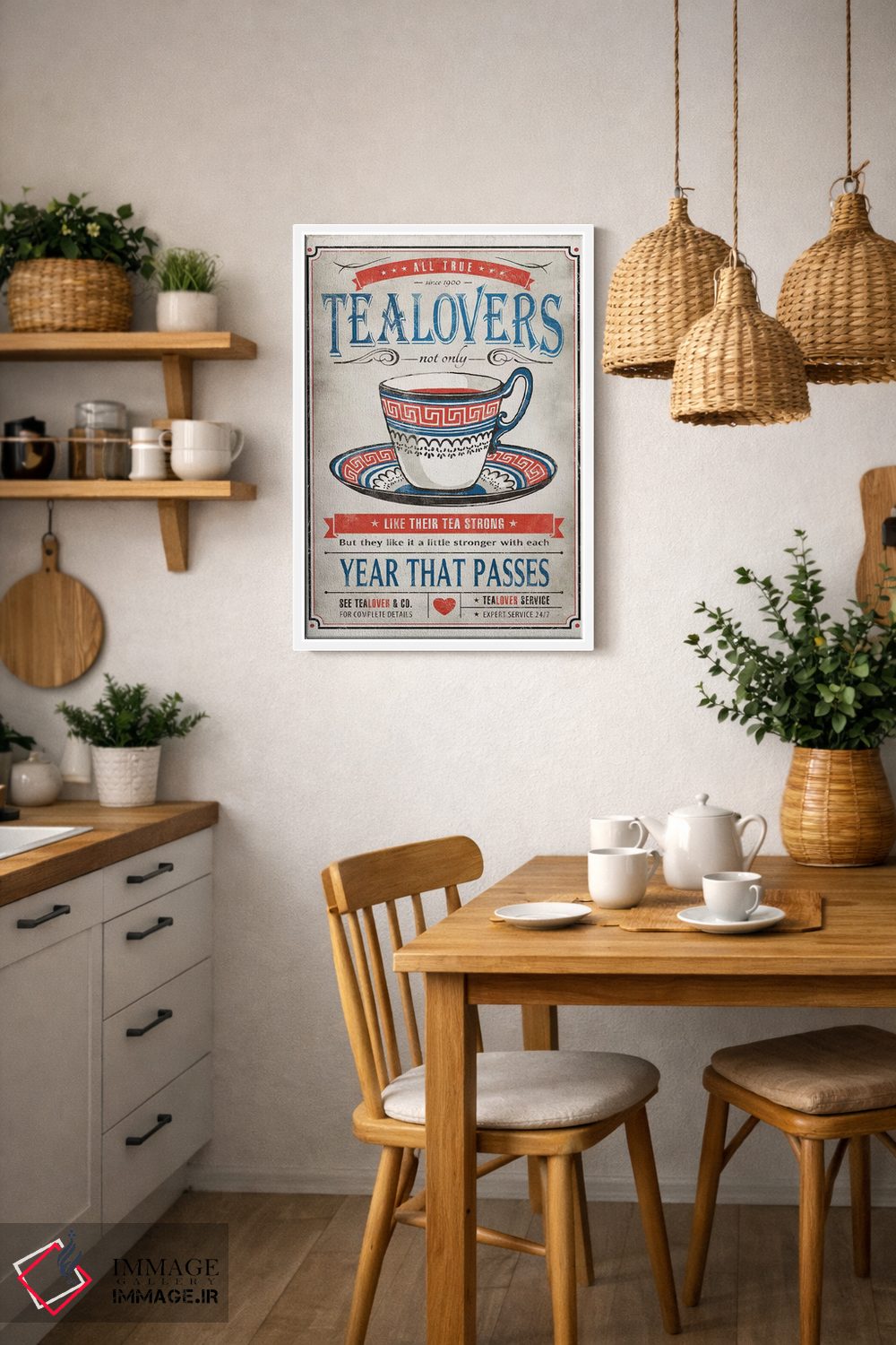 تابلو دکوراتیو دوستداران چای اثر استر کی - D2W