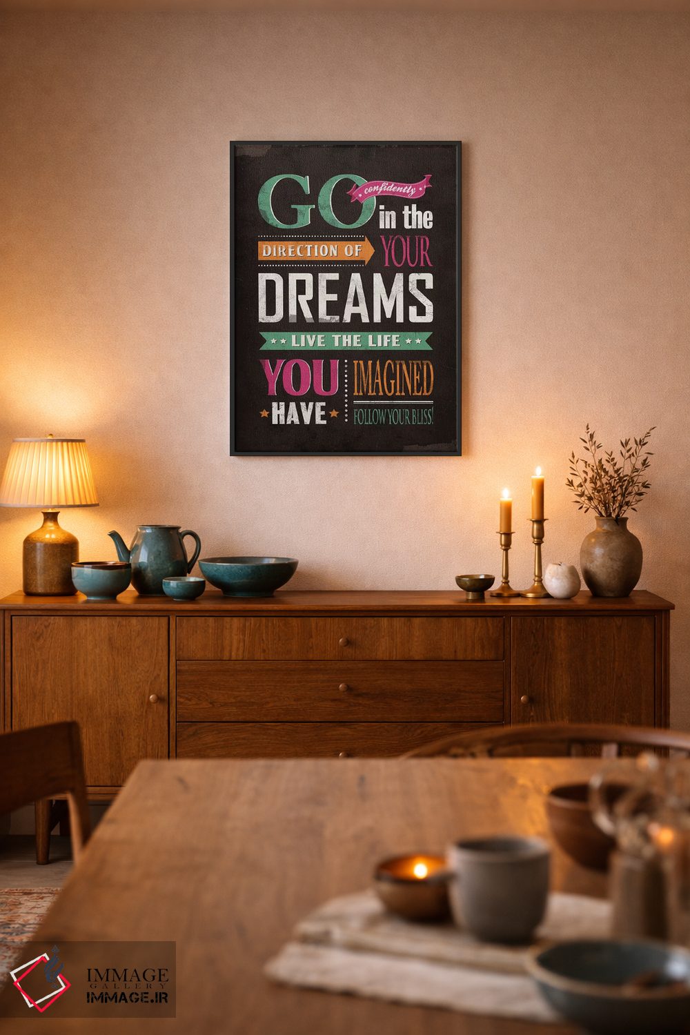 تابلو دکوراتیو با اعتماد به نفس پیش برو اثر استر کی - D6B