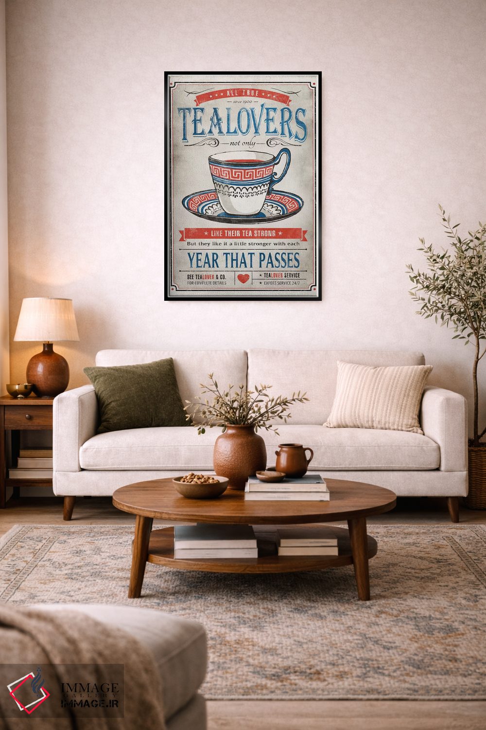 تابلو دکوراتیو دوستداران چای اثر استر کی - D4B