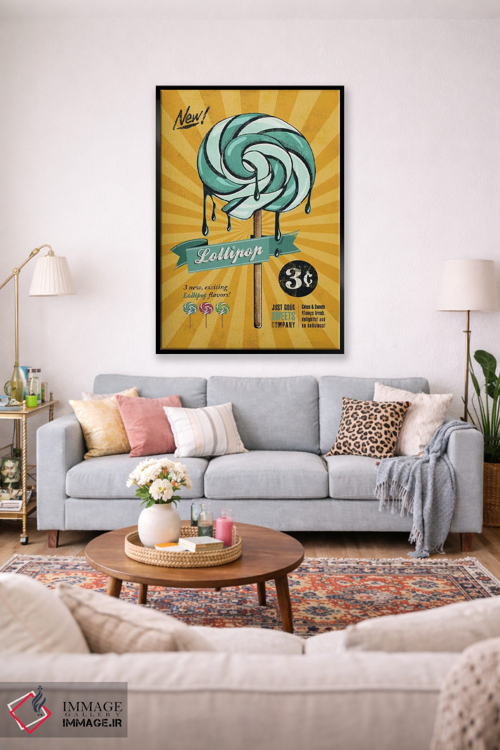 تابلو دکوراتیو آب نبات چوبی اثر استر کی - D2B