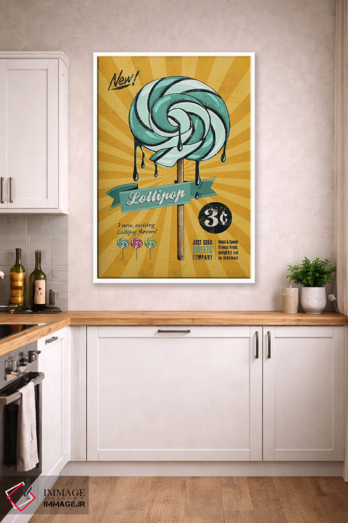 تابلو دکوراتیو آب نبات چوبی اثر استر کی - D4W