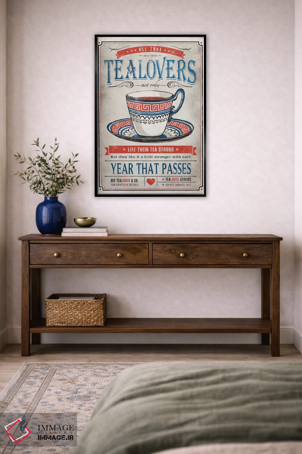 تابلو دکوراتیو دوستداران چای اثر استر کی - D5B