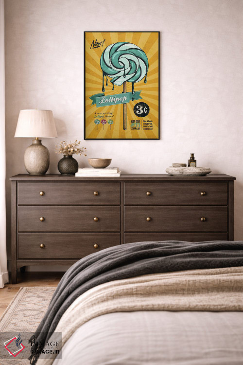 تابلو دکوراتیو آب نبات چوبی اثر استر کی - D5B