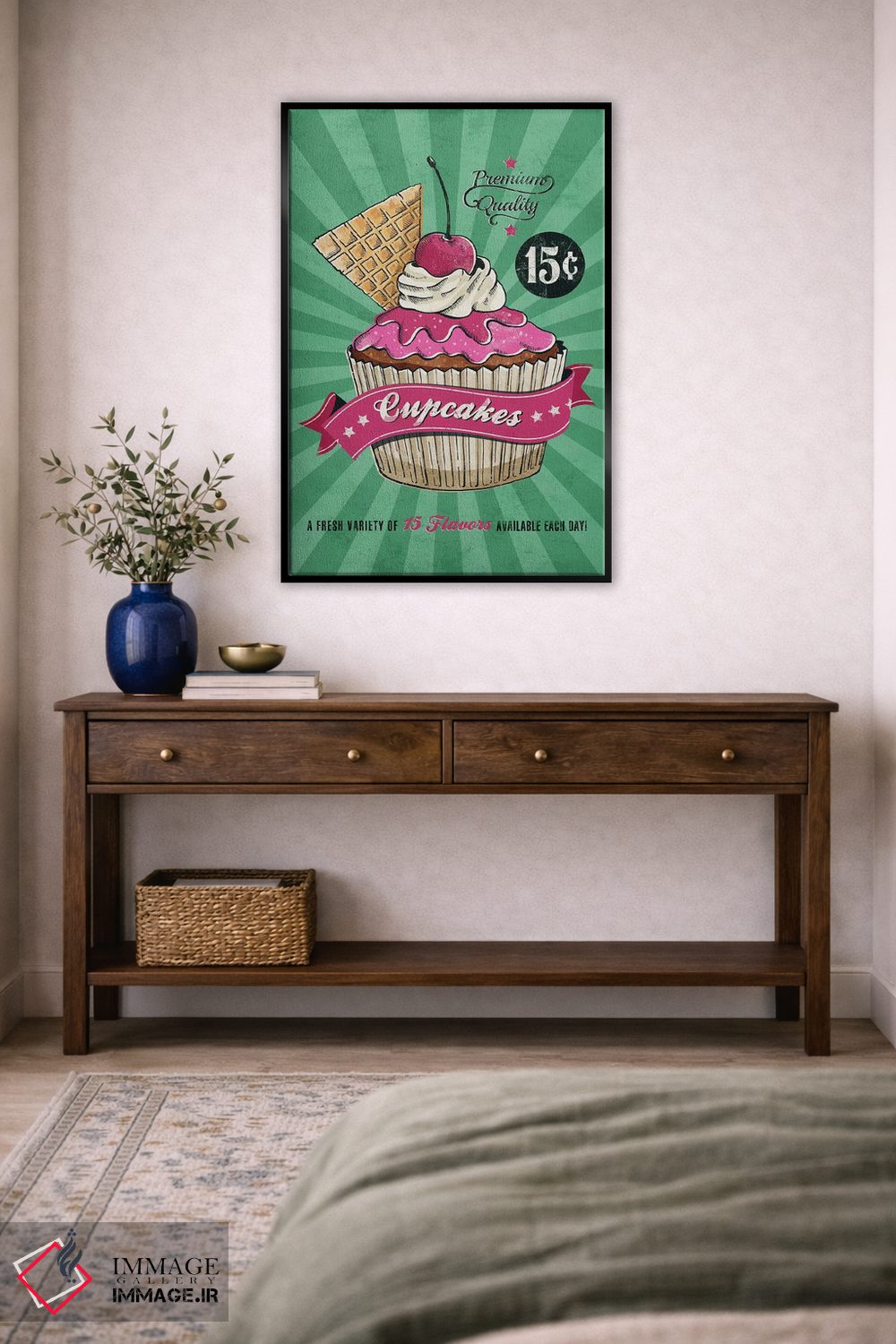 تابلو دکوراتیو کاپ کیک اثر استر کی - D5B